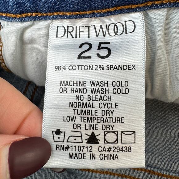 Driftwood Moonlight Blue Audrey High Rise Jeans Distressed Ripped Size 25 x 29 - Picture 11 of 16